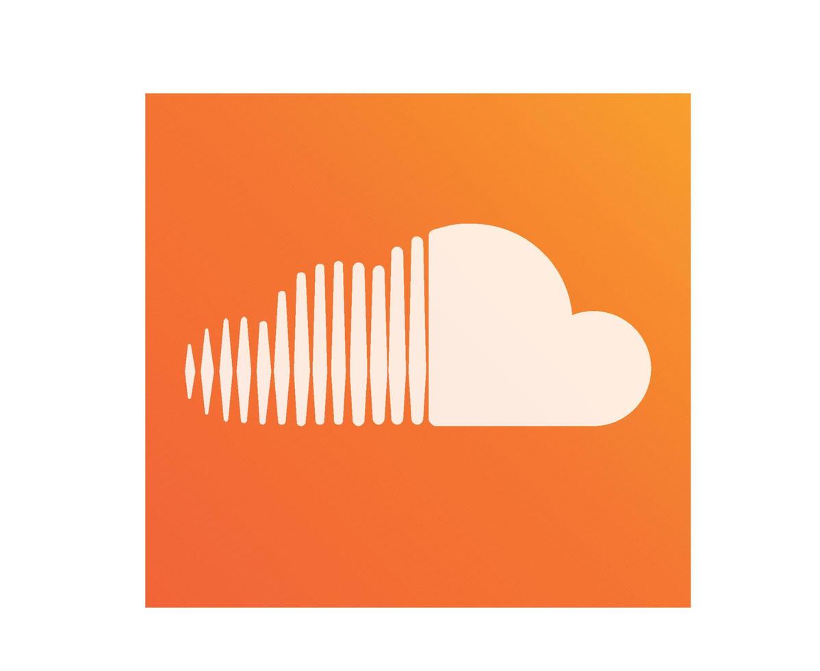 Soundcloud Social Media Symbol Logo Symbol Design Vektor Illustration