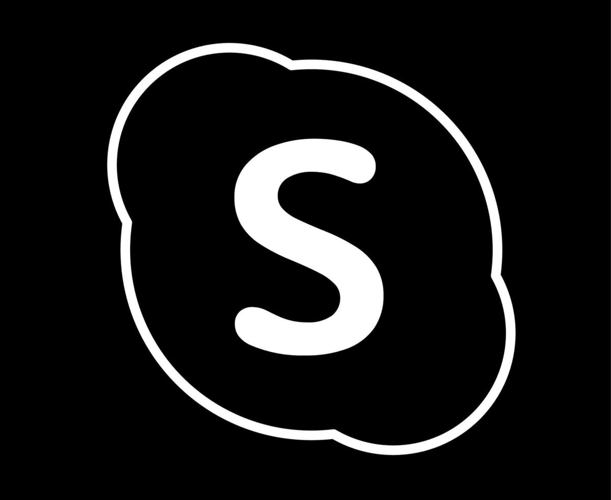 skype sociala medier logotyp abstrakt symbol design vektorillustration vektor