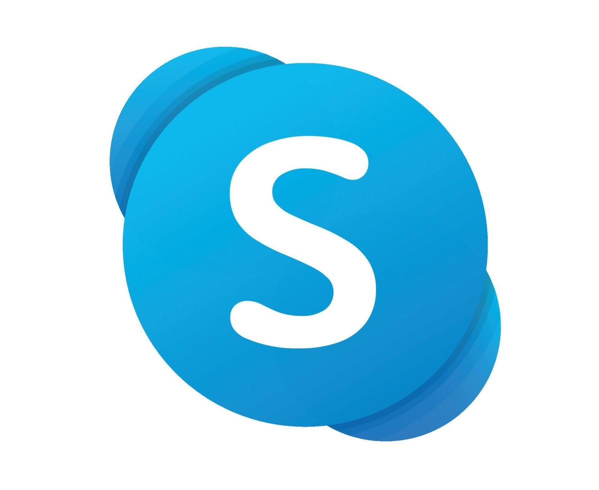 skype sociala medier ikon logotyp abstrakt symbol vektor illustration