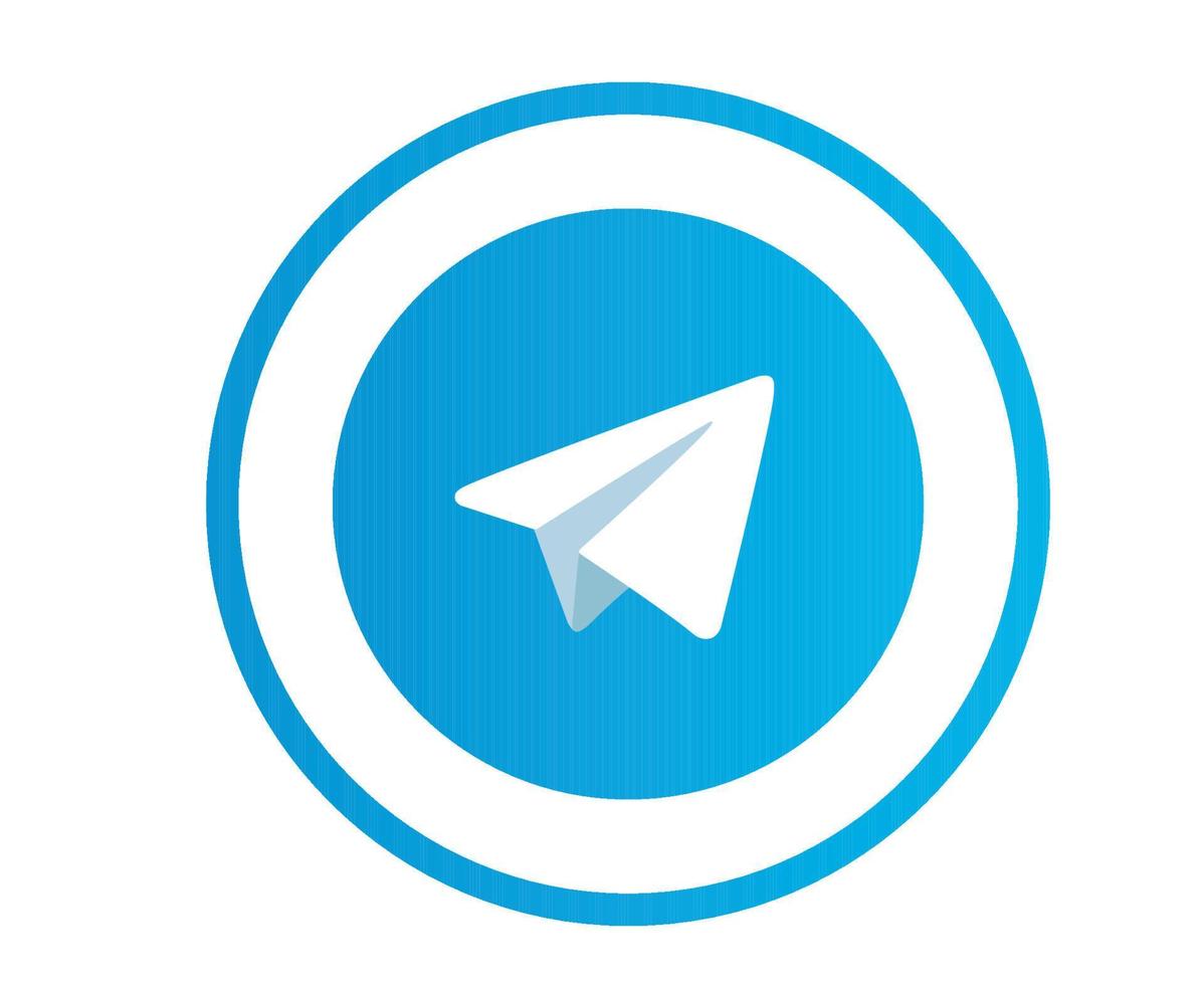 telegram sociala medier ikon logotyp symbol design vektor illustration