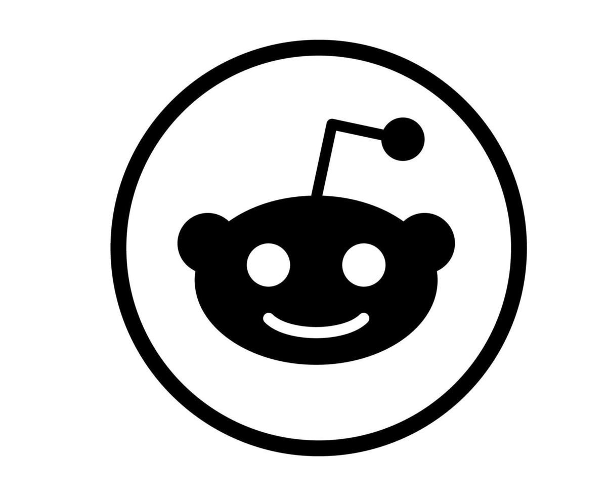 reddit sociala medier ikon logotyp abstrakt symbol vektorillustration vektor