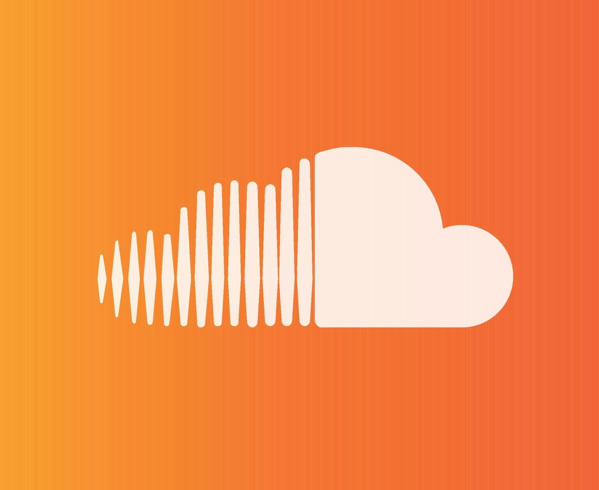 Soundcloud Social Media Symbol Symbol Gestaltungselement Vektor Illustration