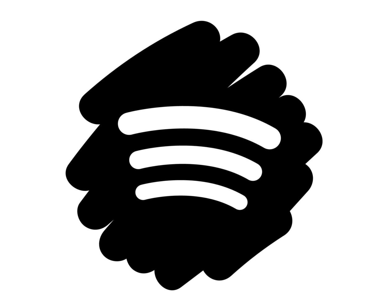 spotify sociala medier ikon symbol design vektor illustration