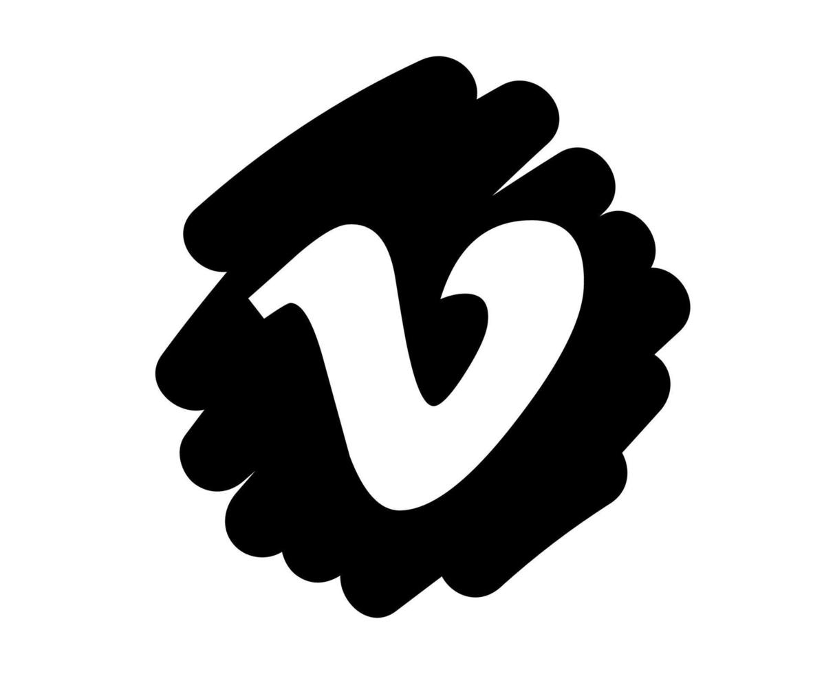 vimeo sociala medier ikon logotyp abstrakt symbol vektorillustration vektor