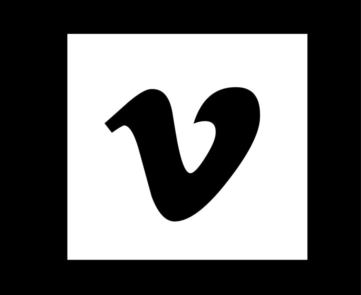 vimeo sociala medier design ikon symbol logotyp vektorillustration vektor