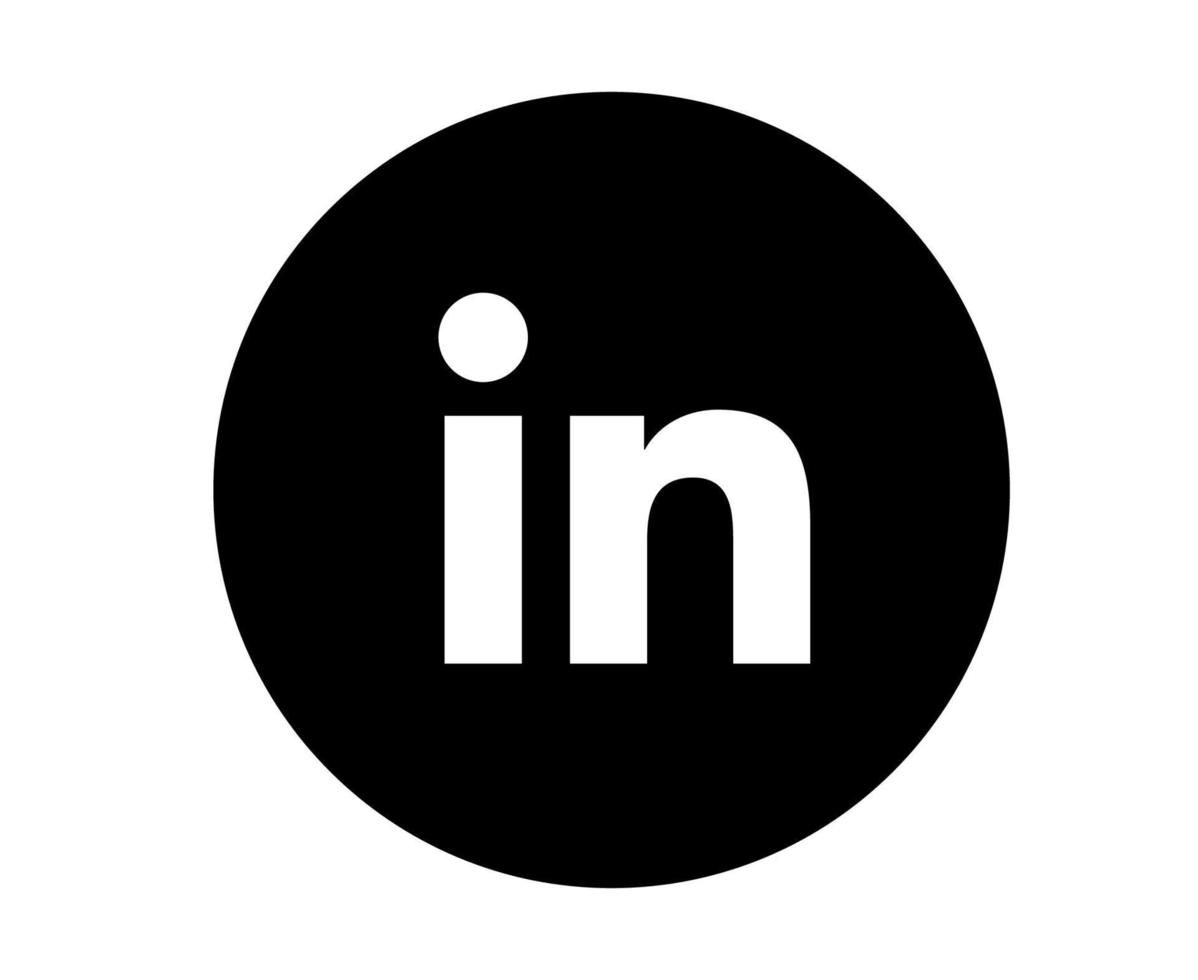 linkedin social media icon logo abstrakte symbolvektorillustration vektor