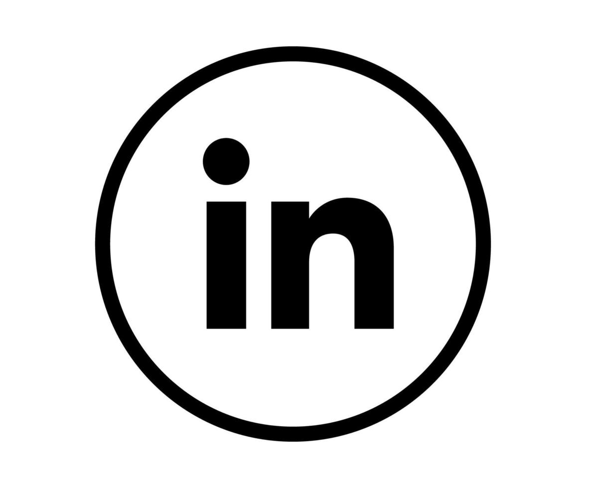 linkedin sociala medier ikon symbol logotyp vektor illustration