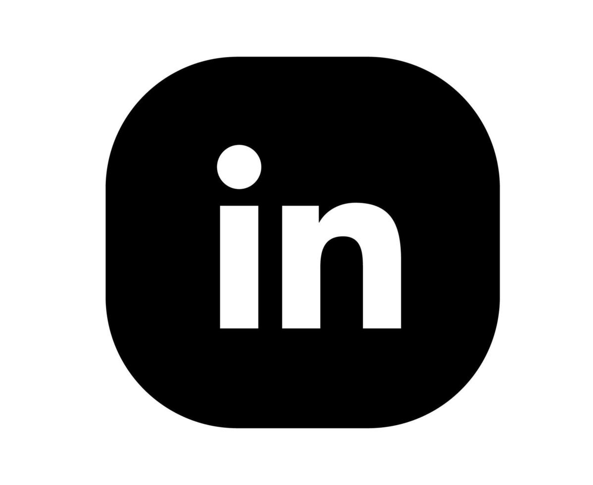 linkedin sociala medier ikon symbol logotyp design vektor illustration