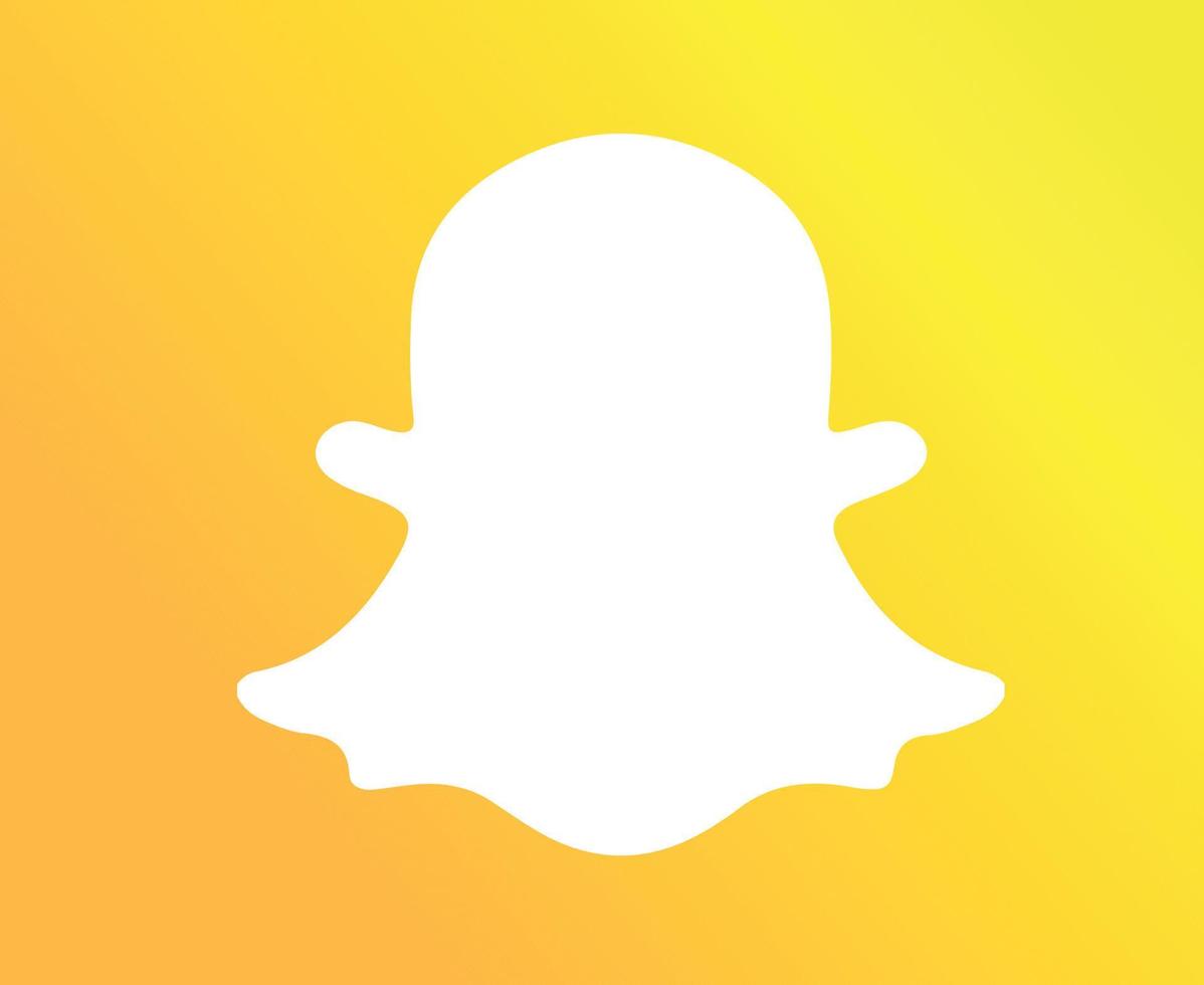 Snapchat Social Media Symbol abstrakte Symbolvektorillustration vektor