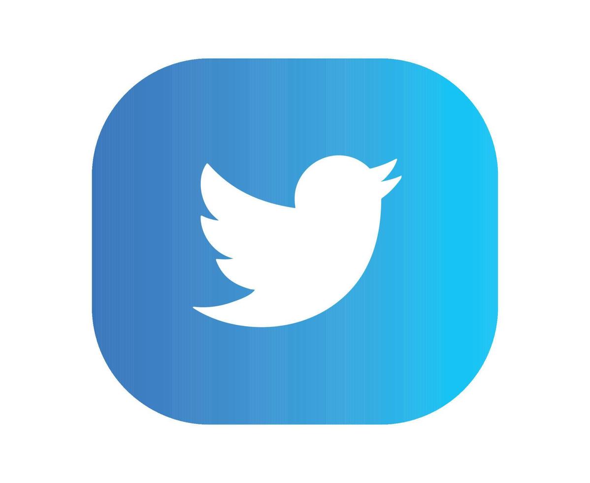 Twitter Social Media Symbol Logo Design Symbol Vektor Illustration