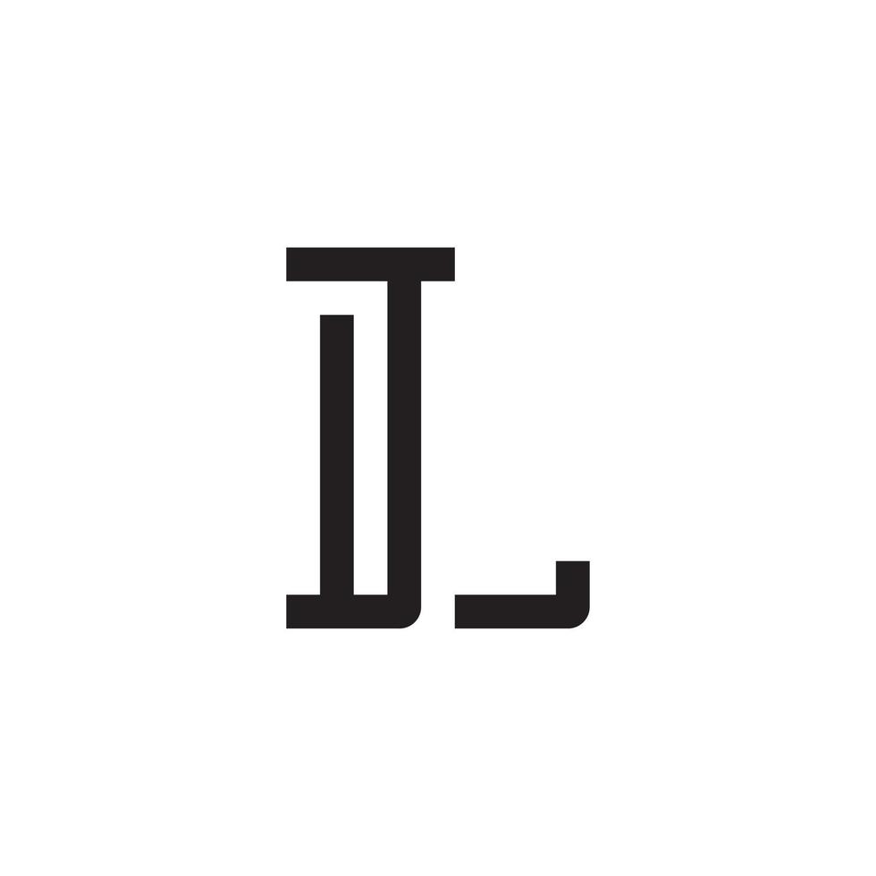 Buchstabe l Logo-Design-Konzept. vektor