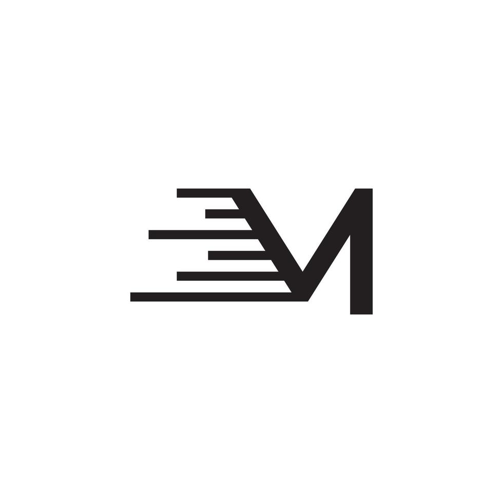 bokstaven m snabbt logotyp designkoncept. bokstaven m teknik vektor logotypdesign.