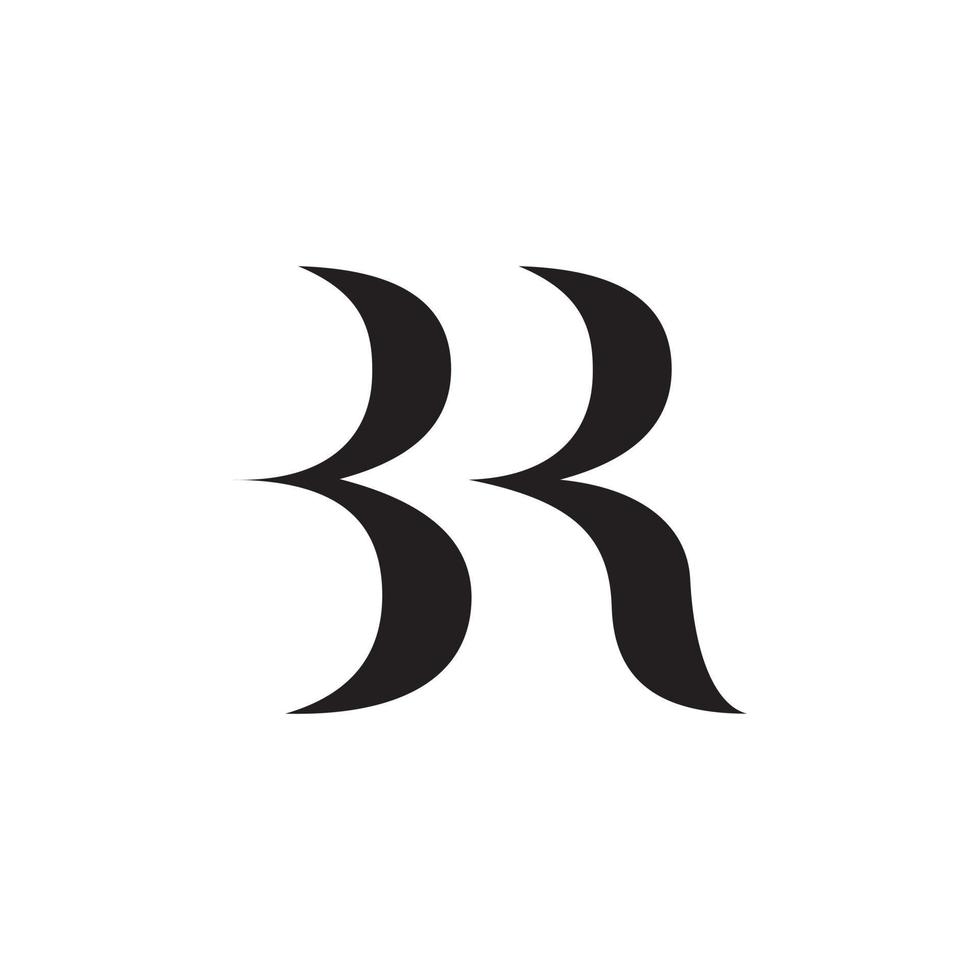 br oder rb anfangsbuchstabe logo design konzept. vektor