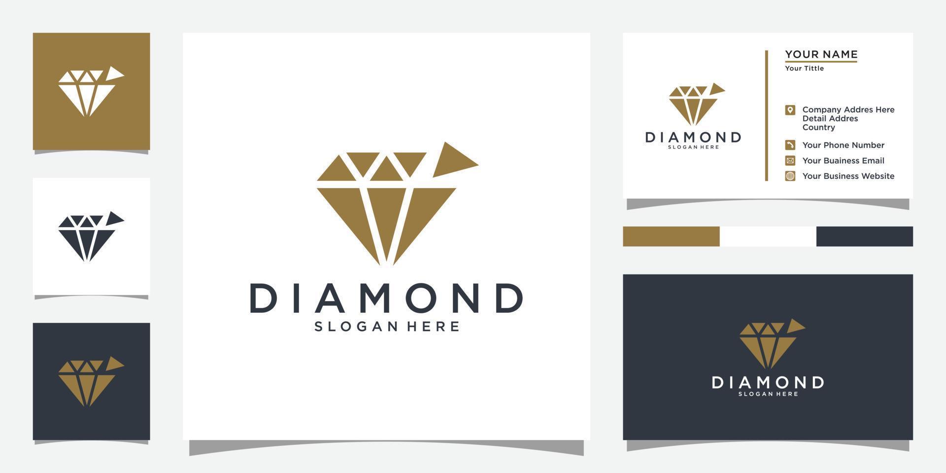 kreative Diamant-Konzept-Logo-Design-Vorlage. vektor