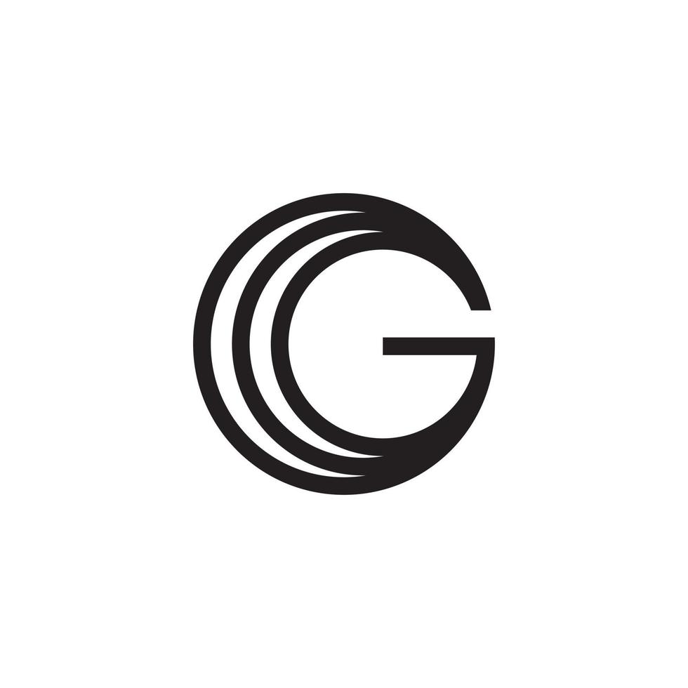 Buchstabe g Logo-Design-Konzept. vektor