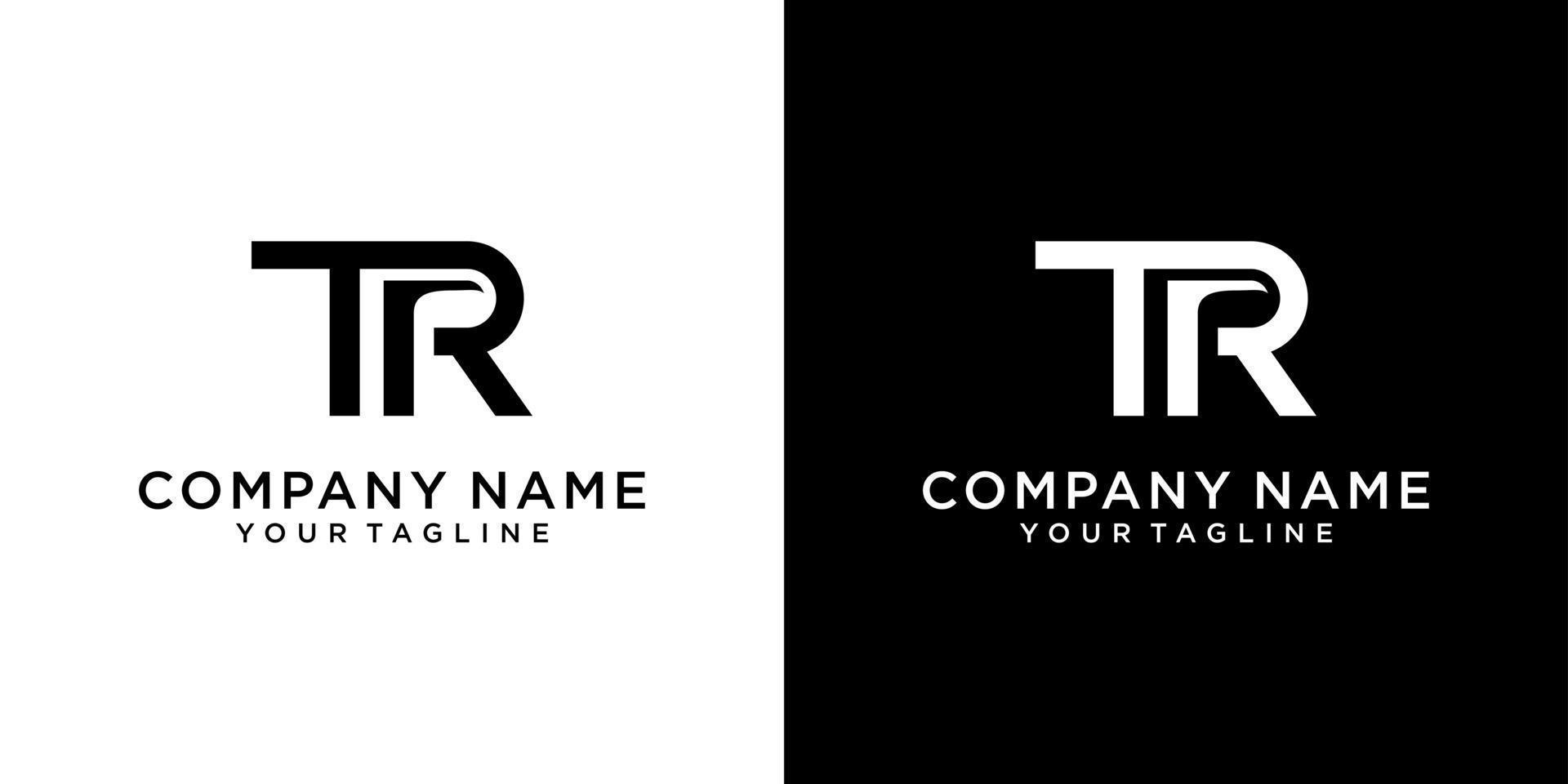 tr eller rt brev logotyp design vektor. vektor