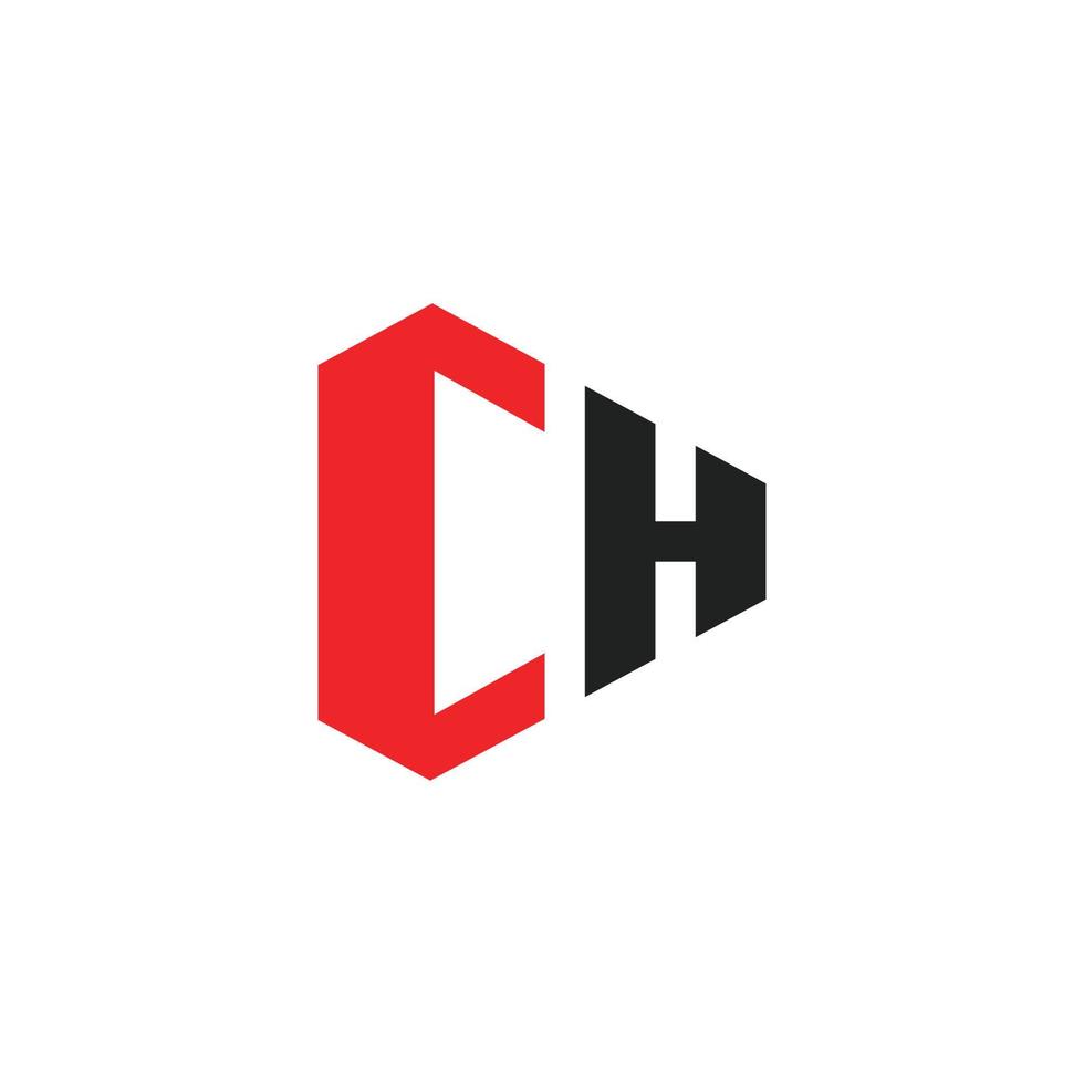 hc oder ch logo design vektorkonstruktion. vektor