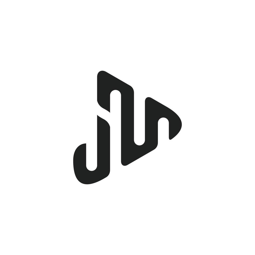 bokstaven jm eller mj vektor logotyp designkoncept.