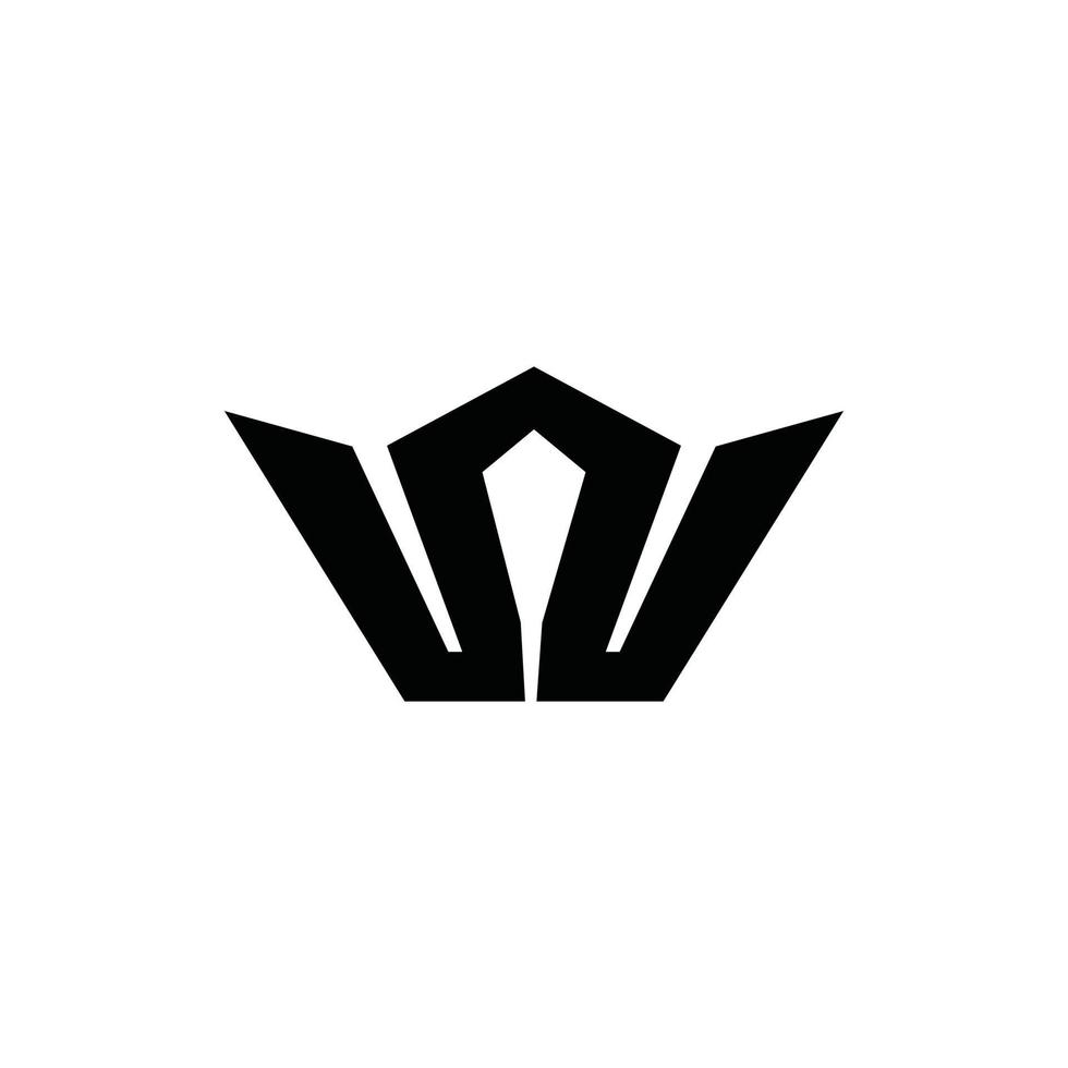 w oder ww anfangsbuchstabe logo design vektor. vektor