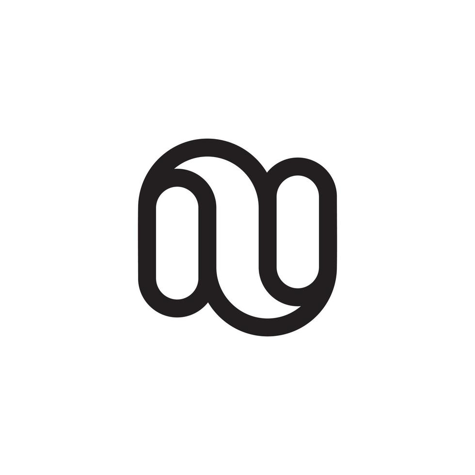 bokstaven n monogram logotyp design vektor. vektor
