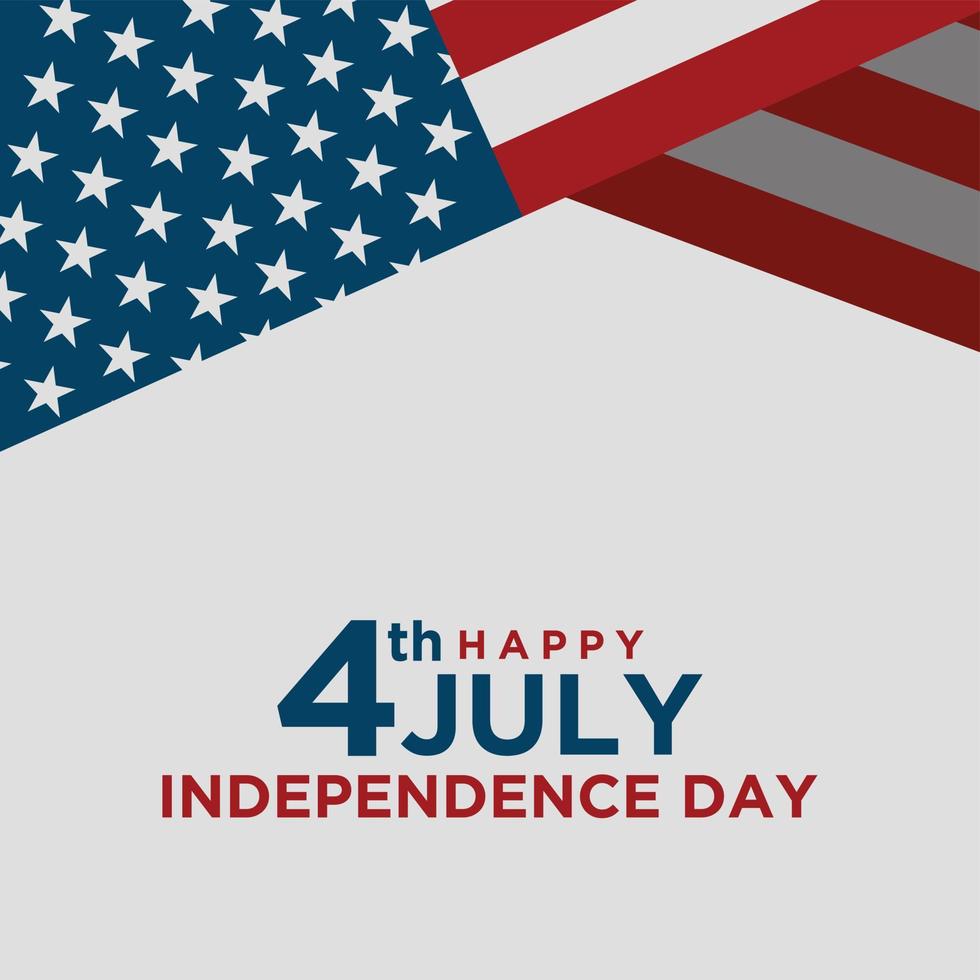 Frohe Feiertage am 4. Juli in den USA. amerikanische Unabhängigkeitstag-Grußkarten-Vektorillustration vektor