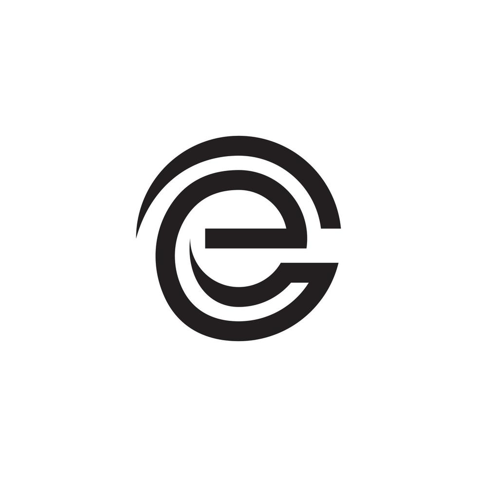 ce eller ec första bokstaven logotyp design vektor