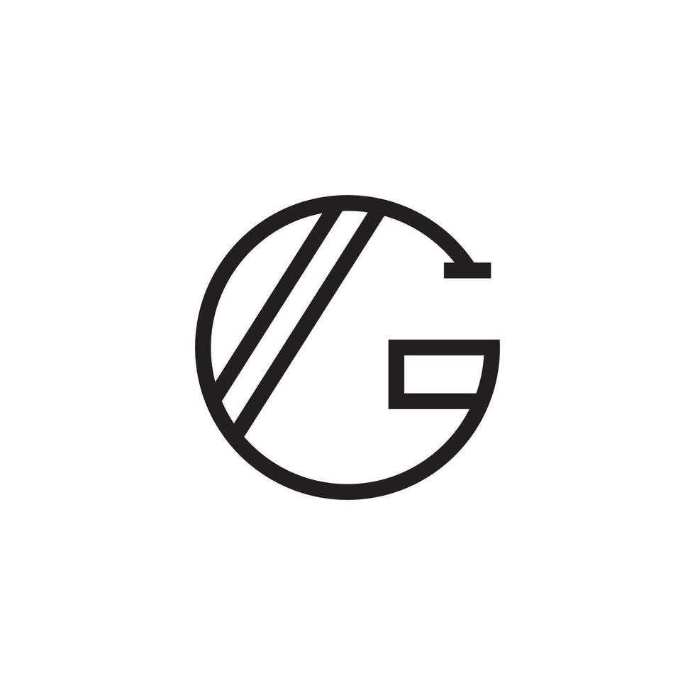 Buchstabe g Logo-Design-Konzept. vektor
