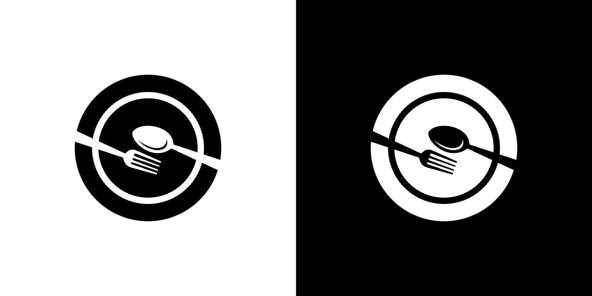 Besteck-Vektor-Logo-Design-Vorlage. Besteck-Logo. Besteck-Symbol. vektor