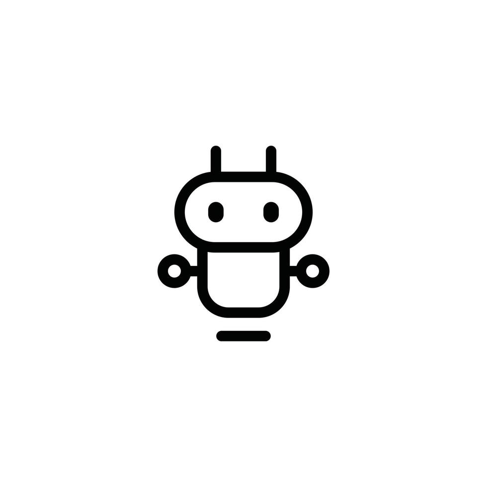 robot vektor logotyp design. robot karaktär, robot illustration.