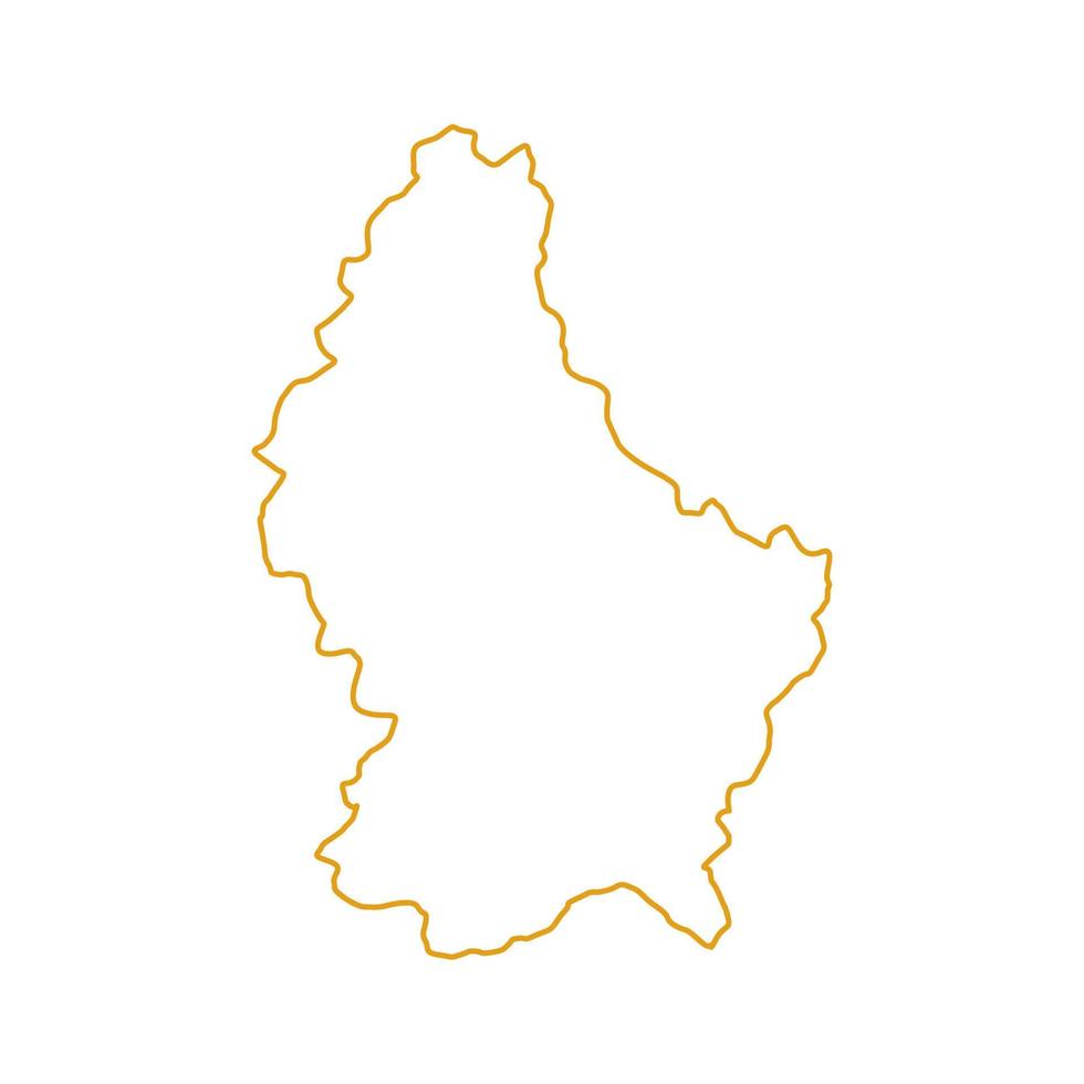 luxembourg karta på vit bakgrund vektor
