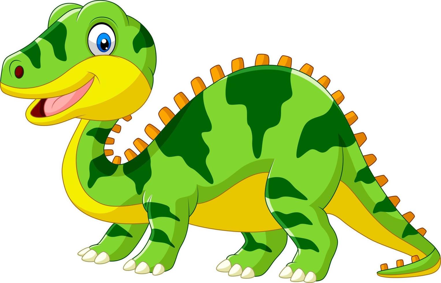 tecknad leende brontosaurus vektor