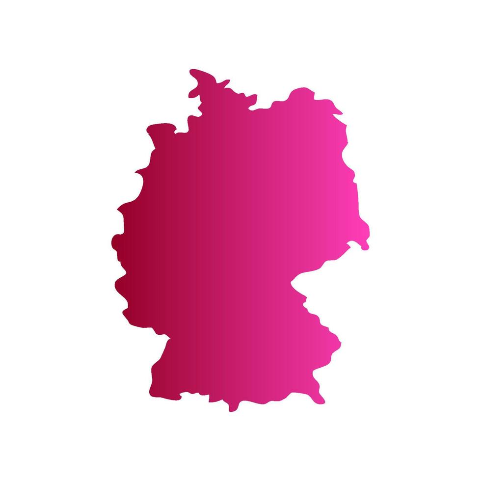 Deutschlandkarte auf weißem Hintergrund vektor
