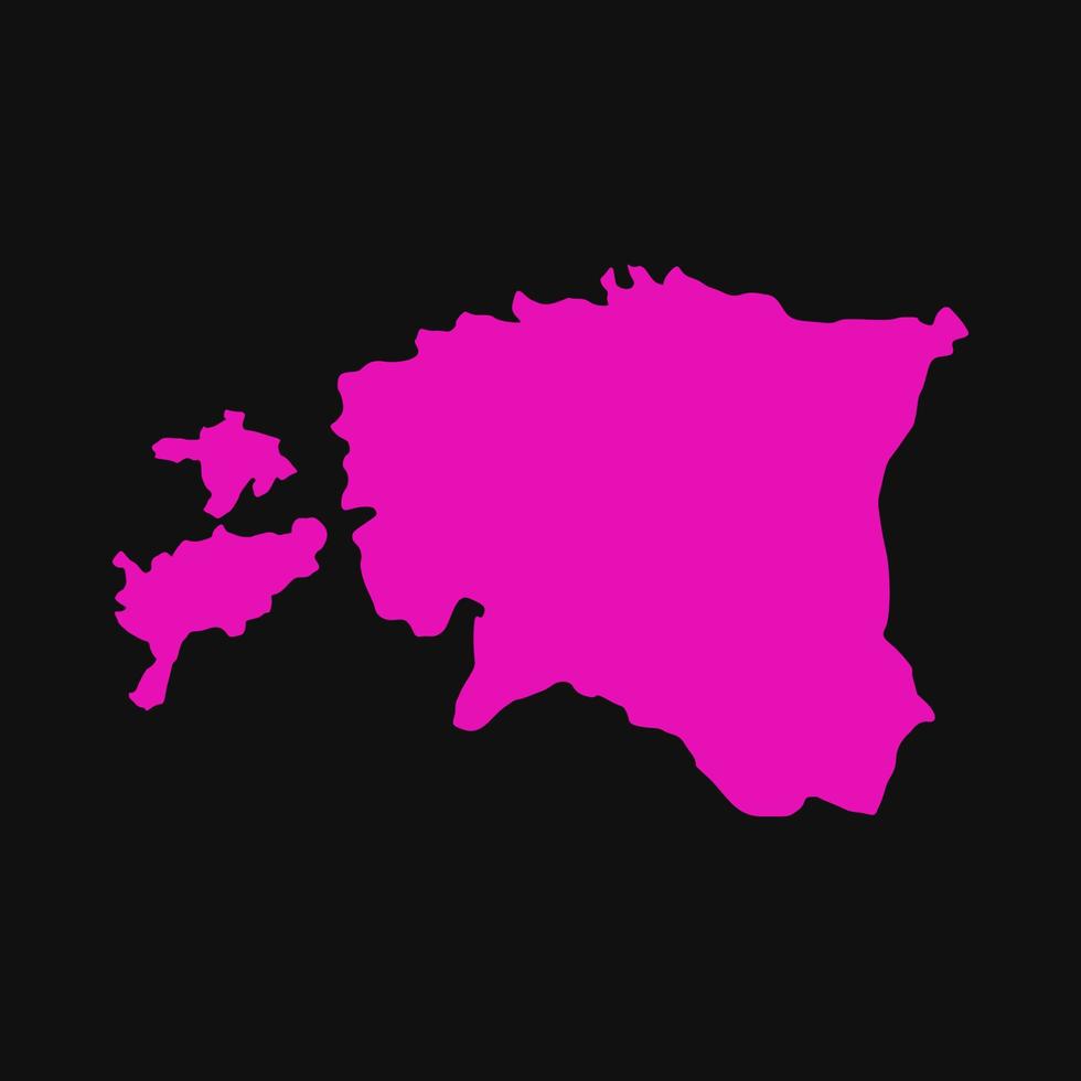 estland karta illustrerad på en vit bakgrund vektor