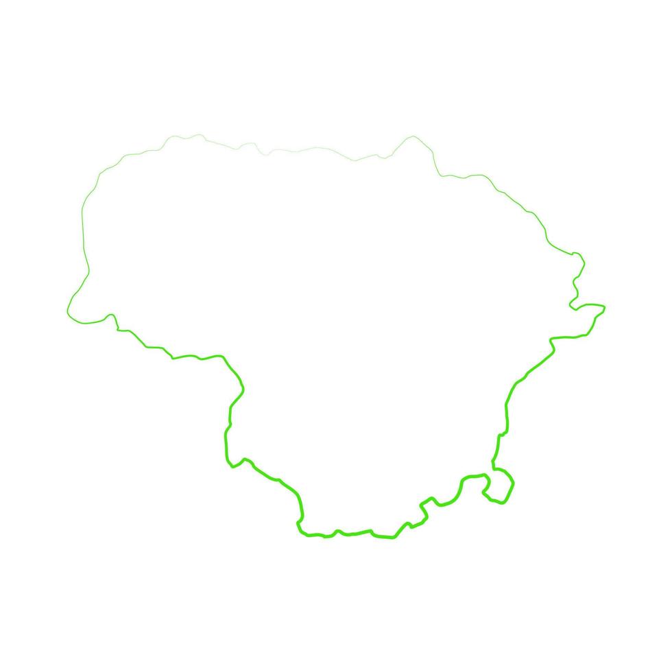 litauen karta på vit bakgrund vektor