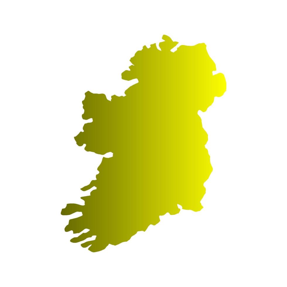 Irland-Karte auf weißem Hintergrund vektor