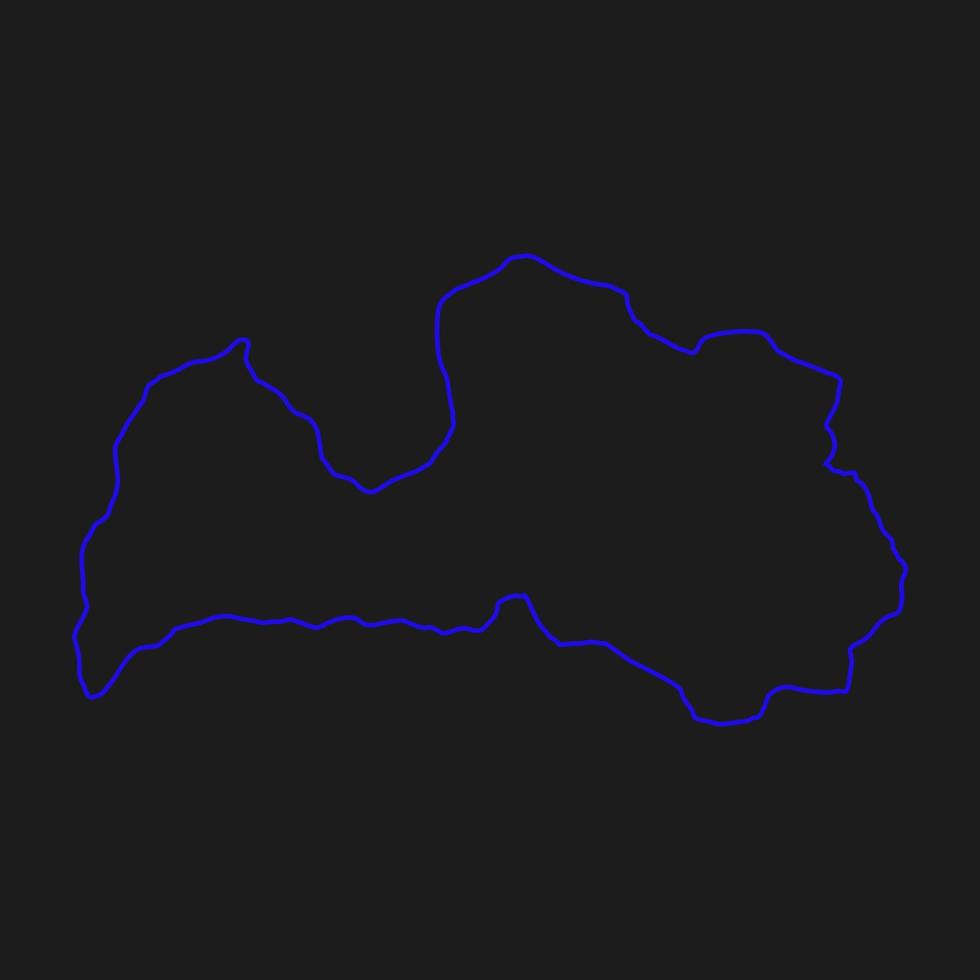 Lettland karta illustrerad på en vit bakgrund vektor