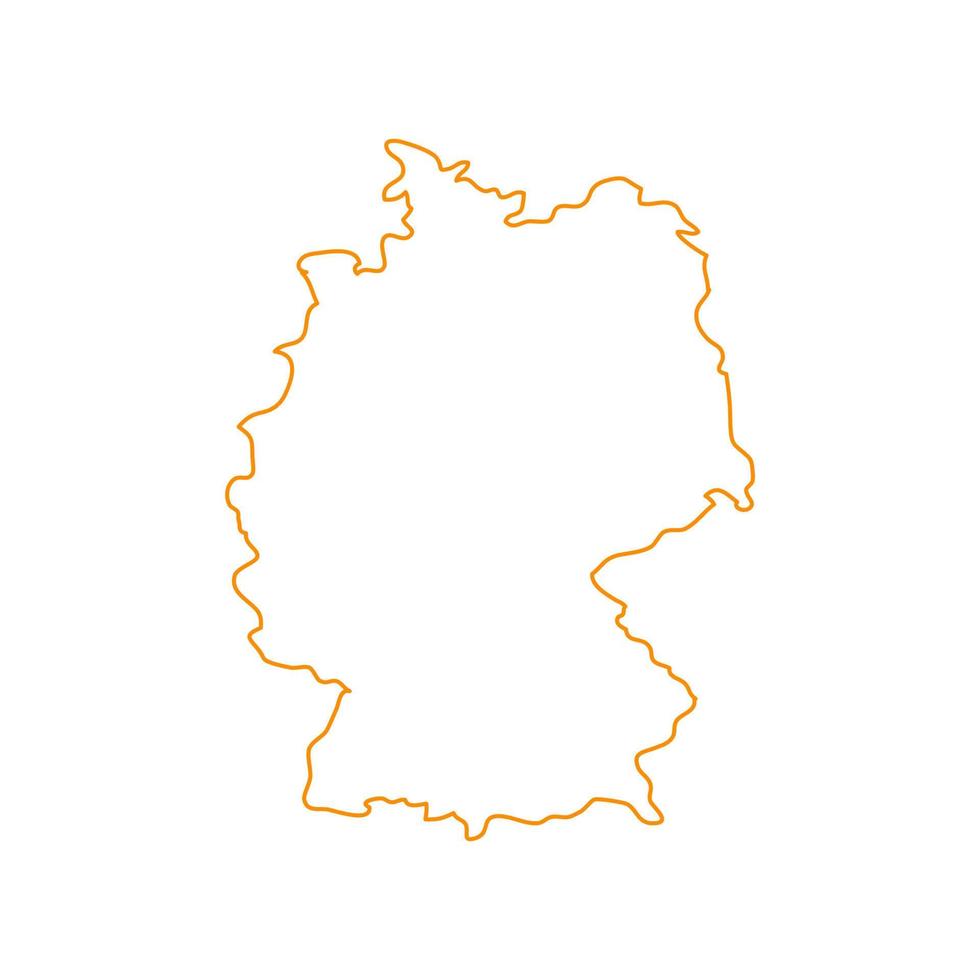 Tyskland karta på vit bakgrund vektor
