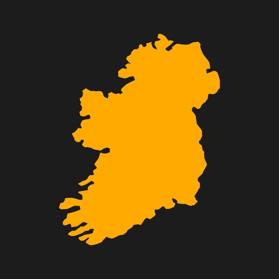 Irland karta på vit bakgrund vektor