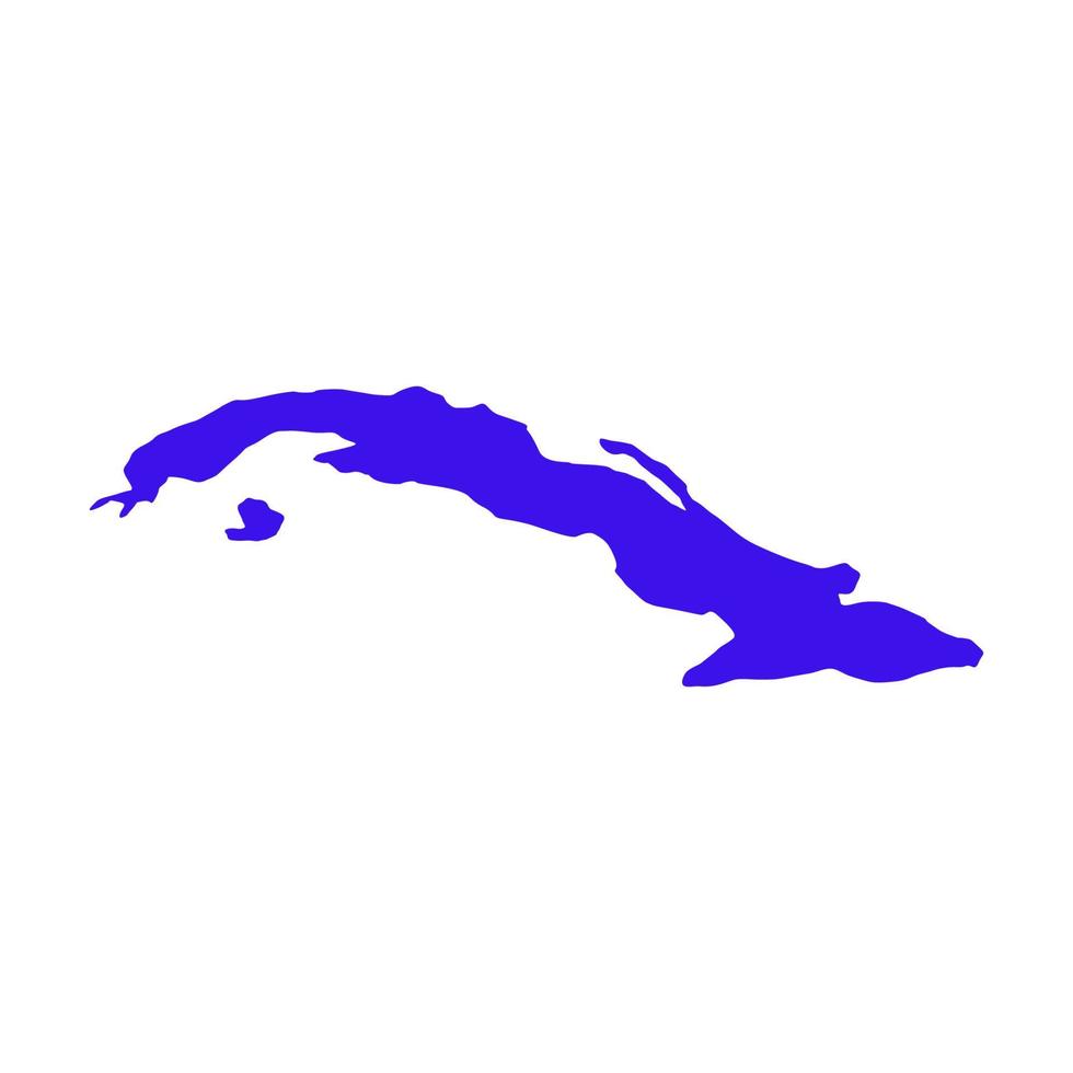 Kuba-Karte auf weißem Hintergrund vektor