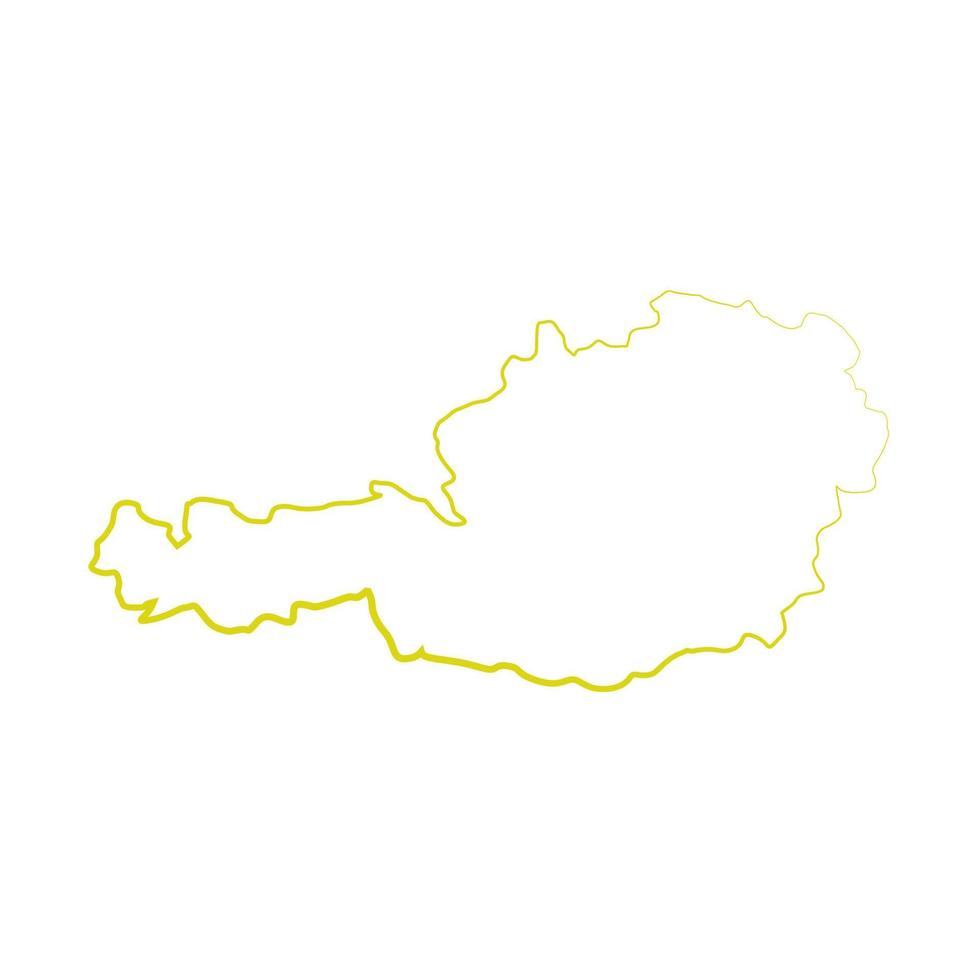 Österrike karta på vit bakgrund vektor