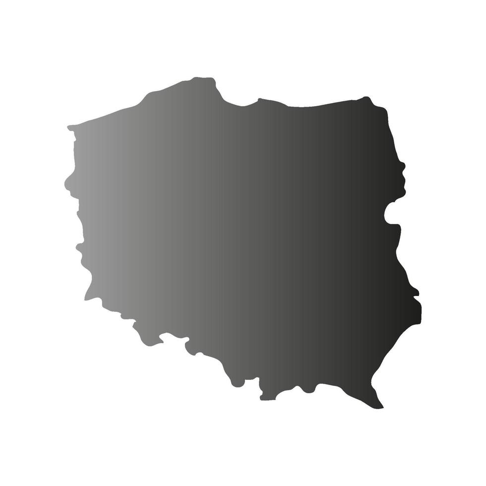 Polen karta på vit bakgrund vektor
