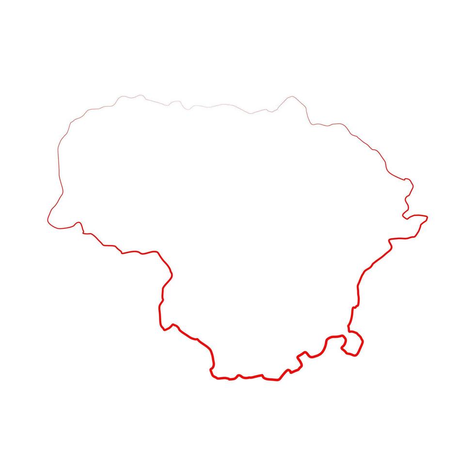 Litauen-Karte auf weißem Hintergrund vektor