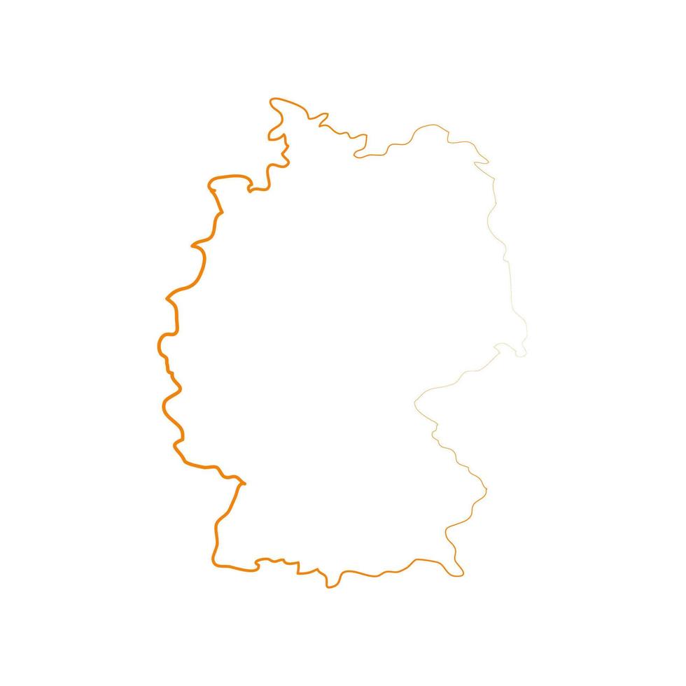 Tyskland karta på vit bakgrund vektor