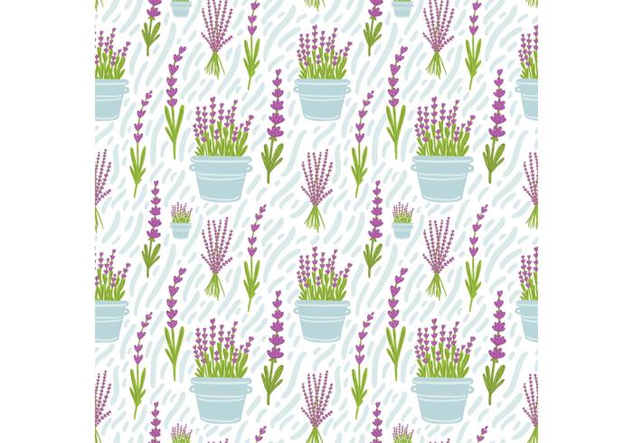 Free Lavendel Blume Nahtlose Muster Vektor