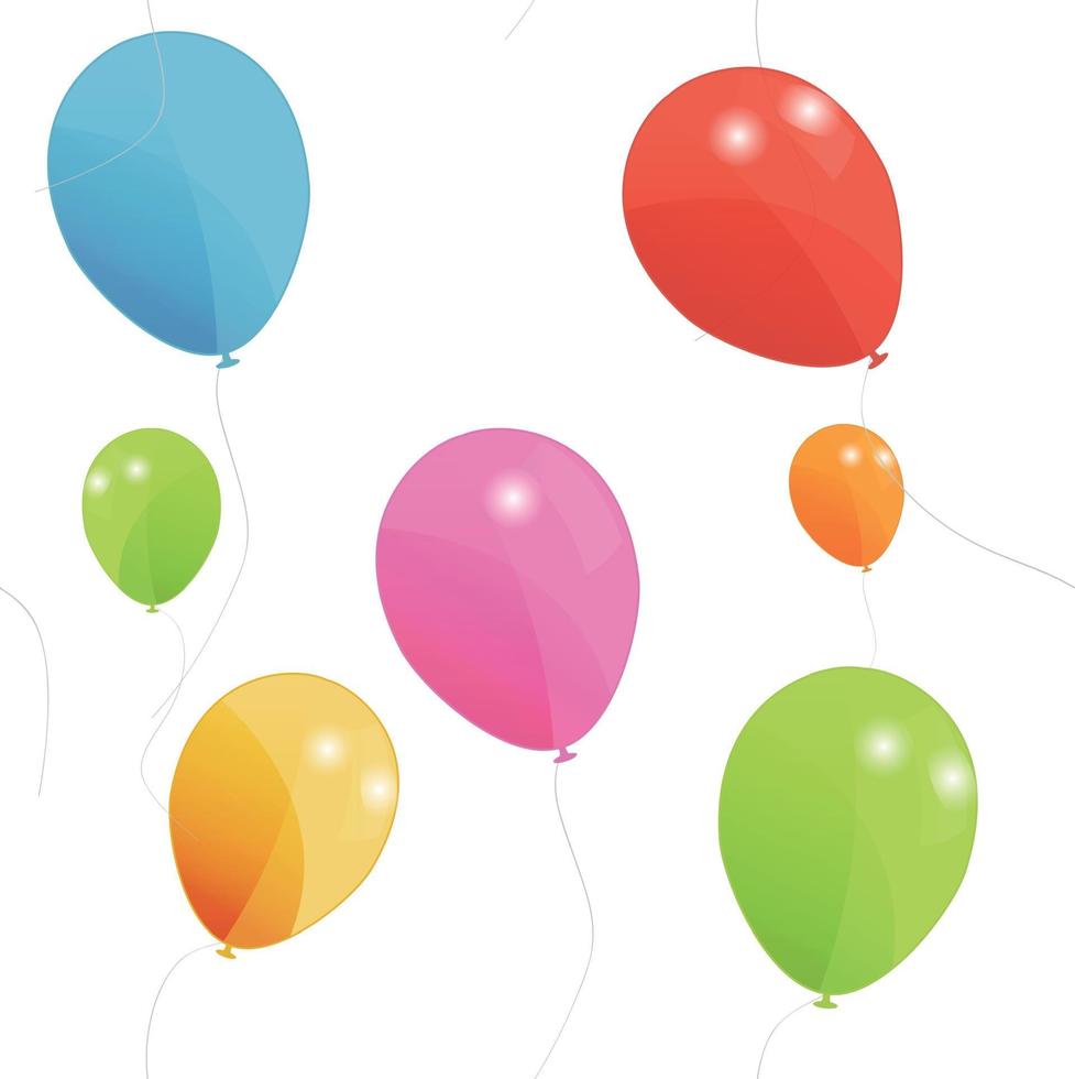 Farbige Luftballons nahtloses Muster, Vektorillustration. Folge 10. vektor
