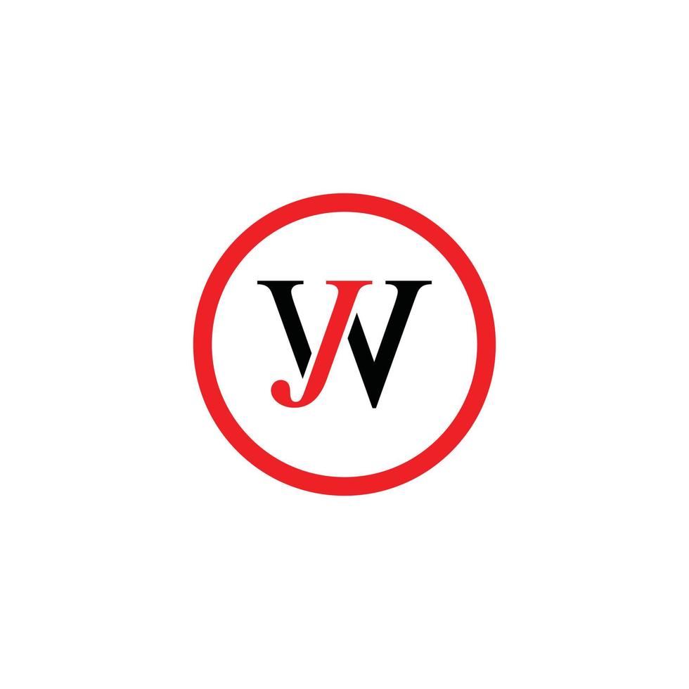 jw eller wj första bokstaven logotyp design vektor. vektor