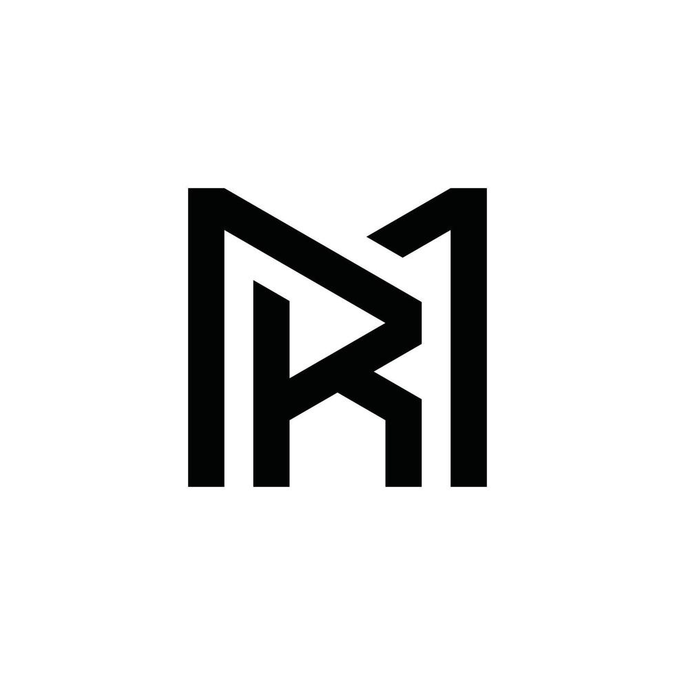 mr oder rm anfangsbuchstabe logo design vektor