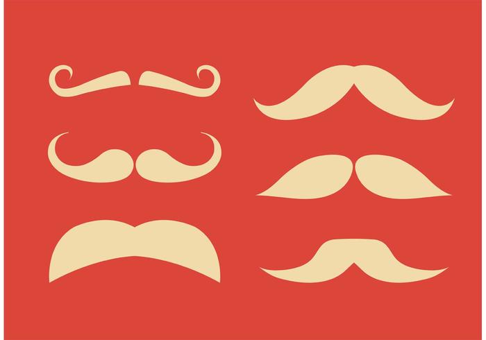 Flat Mustache Vectors