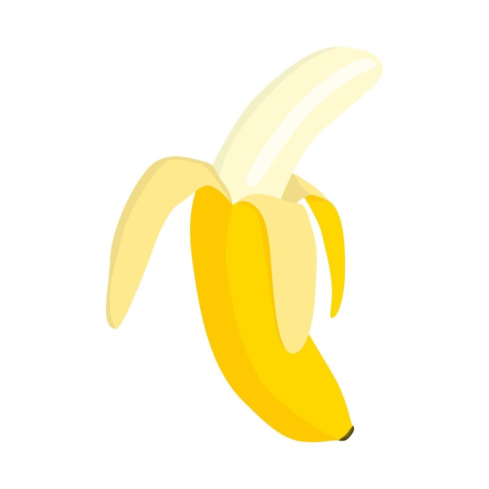 süße Banane veganer Fruchtvektor flach isolierte Illustration vektor