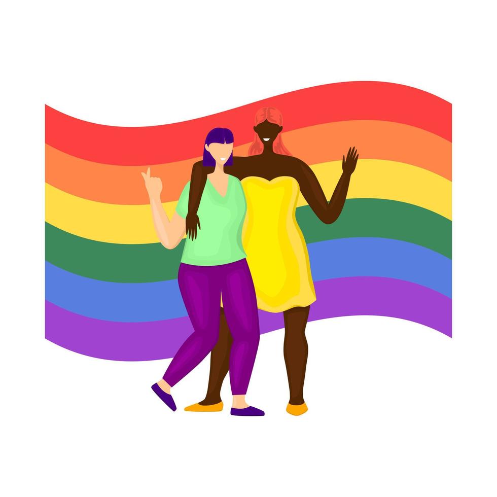 lgbtq mångfald rainbow pride koncept vektor isolerade illustration